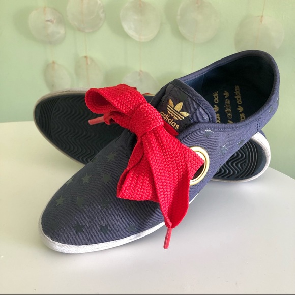 adidas Shoes - RARE Adidas Originals Relace Low Sleek Lo Street Shoes Navy Nautical Star Ribbon